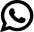 A black and white WhatsApp logo