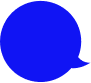 A navy blue round speech bubble