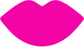 Pink colored animated full lips